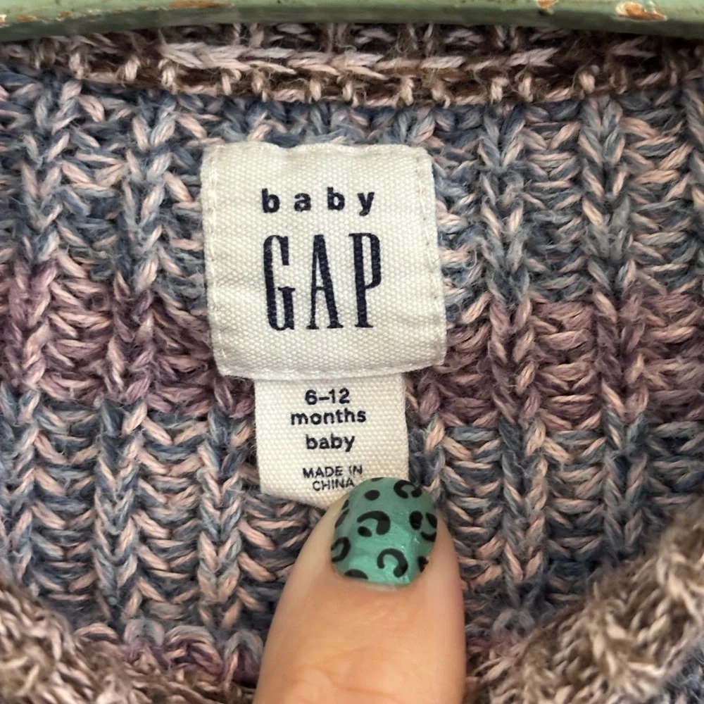 Baby Gap Shaker-Stitch 100% Cotton Knit Dress Size 6-12 Months | colorful |